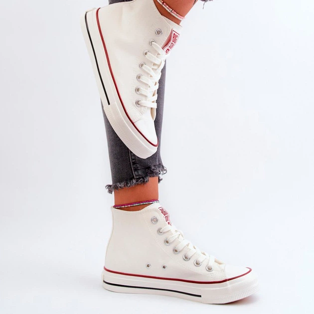 Trampki damskie materiałowe Big Star NN274276 40 Białe (5900714739300) - obraz 4