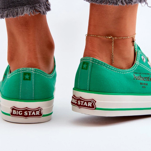 Жіночі кеди низькі Big Star NN274240 36 Зелені (5900714753283) - зображення 6