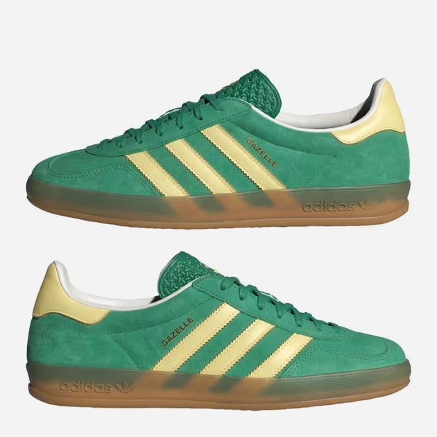 Жіночі кеди низькі adidas Gazelle Indoor IH7500 38 Зелені (4067888376425) - зображення 4