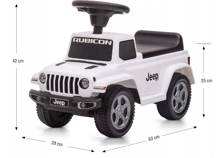 Толокар Milly Mally Jeep Rubicon Gladiator Білий (5901761128482) - зображення 12