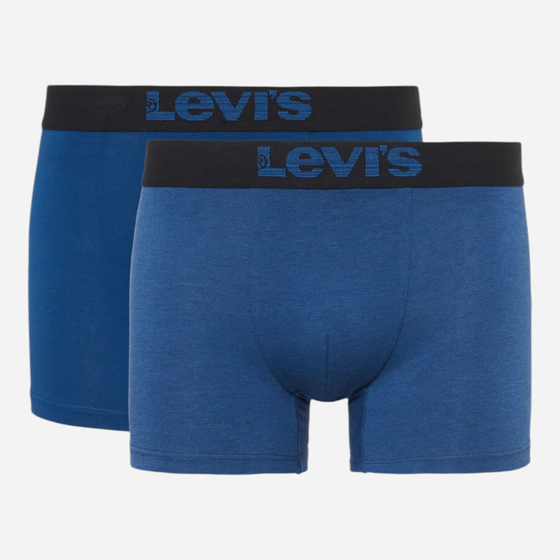 Zestaw majtek męskich typu bokserki bawełnianych 2 szt Levi's Opt Ill Boxer Brief Org Co 701203921-002 M Granatowy (8720245183437) - obraz 1