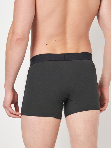 Zestaw majtek męskich typu bokserki bawełnianych 2 szt Levi's Opt Ill Boxer Brief Org Co 701203921-007 XL Szary/Czarny (8720245183659) - obraz 3