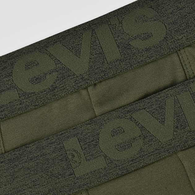 Zestaw majtek męskich typu bokserki bawełnianych 2 szt Levi's Mel Wb Boxer Brief Org Co 2 701203923-003 L Khaki (8720245288828) - obraz 3
