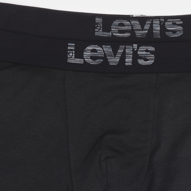 Zestaw majtek męskich typu bokserki bawełnianych 2 szt Levi's Opt Ill Boxer Brief Org Co 701203921-007 L Szary/Czarny (8720245183642) - obraz 5