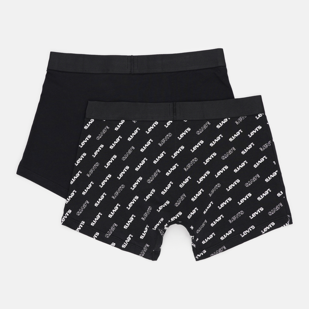 Набір трусів-боксерів чоловічих бавовняних Levi's Logo Aop Boxer Brief Org Co 701227428-003 M 2 шт Чорний (8720245581639) - зображення 2