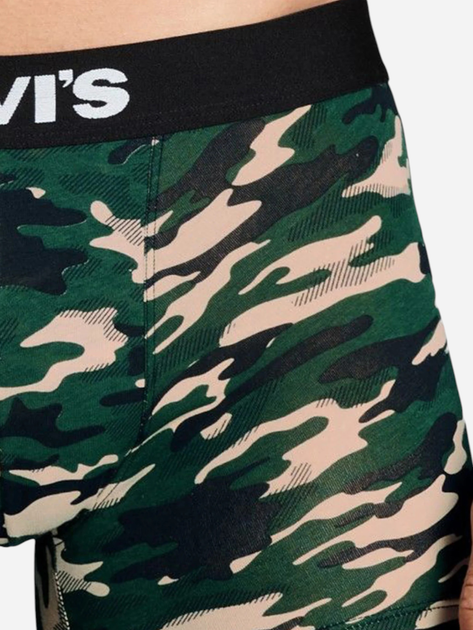 Zestaw majtek męskich typu bokserki bawełnianych 2 szt Levi's Camo Aop Boxer Brief 2P 701229542-001 M Czarny/Zielony (8720245656214) - obraz 5