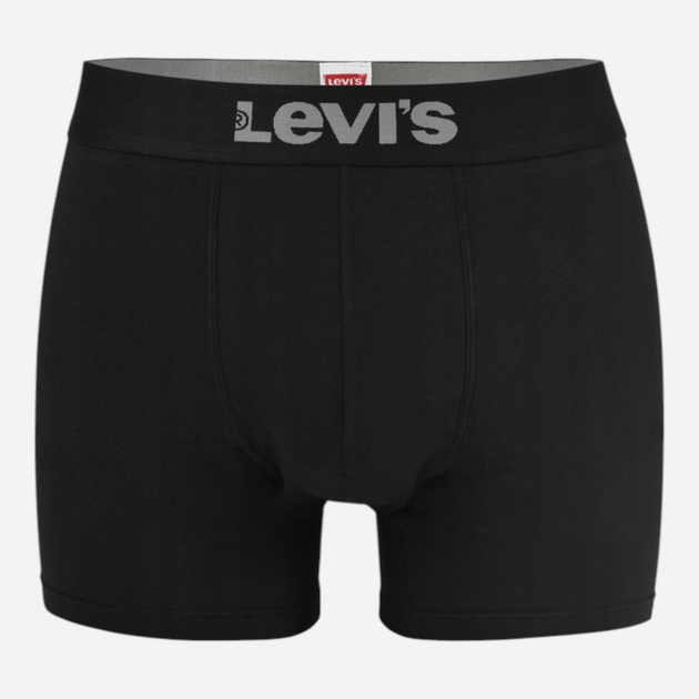 Zestaw majtek męskich typu bokserki bawełnianych 2 szt Levi's Herringbone Boxer Brief 2P 701229543-003 M Czarny/Szary (8720245660150) - obraz 3