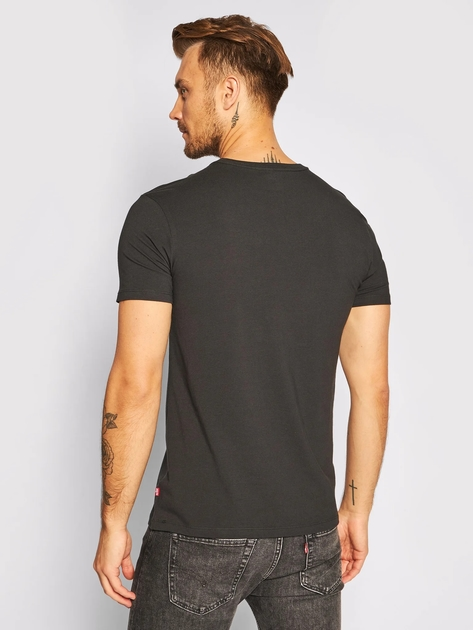 Zestaw koszulek męskich 2 szt Levi's Solid Crew 2P 905055001-884 XL Czarny (8718824824109) - obraz 3