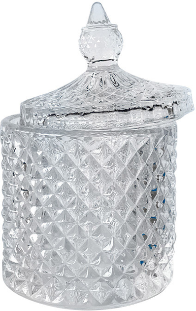 Емкость для хранения Crystal Leo XL с крышкой Стеклянная 11х13 см 600 мл (83000182-1_YBCG-182-1) - изображение 1