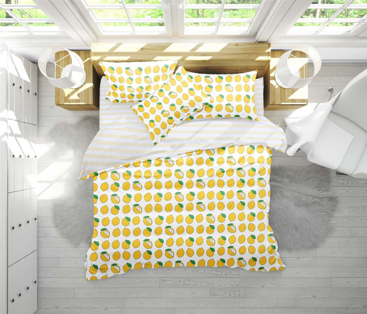 Акція на Наволочка MirSon Бязь 17-0531 Striped Lemon 40 x 40 см від Rozetka