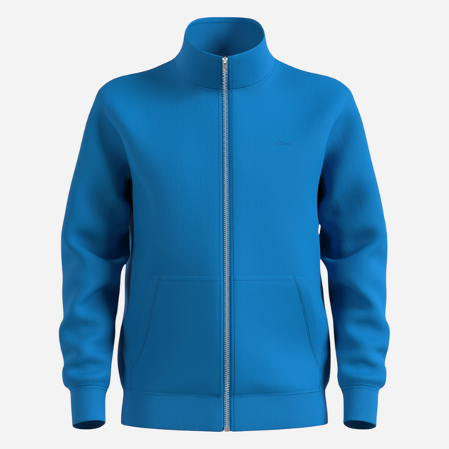 Толстовка на флісі на блискавці чоловіча s.Oliver Sweatshirt Jacke langarm 10.3.11.14.141.2138655-5524 M Синя (4099974732600) - зображення 4