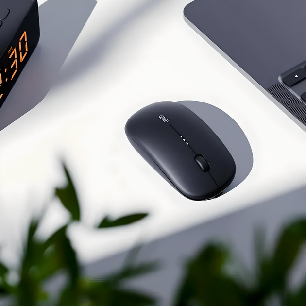 Мышь беспроводная INPHIC M1Pro+ с подключением USB 2.4ГГц + Bluetooth, аккумулятором, 2400 DPI, матовый чёрный - изображение 4