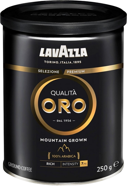 Kawa mielona Lavazza Qualita Oro Mountain Grown w puszce metalowej 2 x 250 g (8000070030107/2) - obraz 2