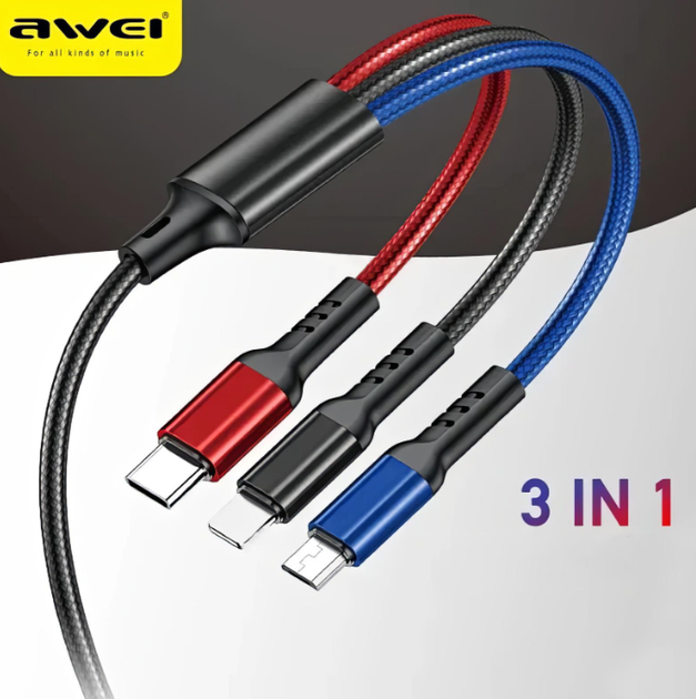 Кабель USB 3в1 AWEI CL-971 - изображение 3