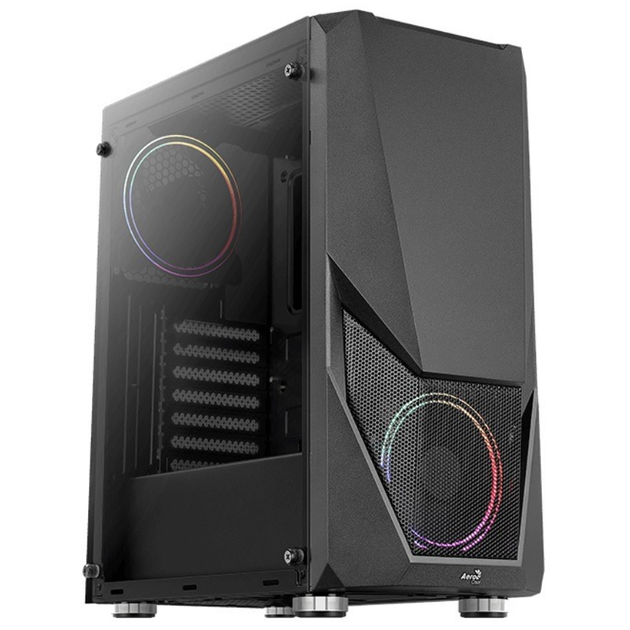 Корпус AeroCool Zauron Saturn FRGB-G-BK-v2 (ACCM-PV23023.11) Black без Б/П - изображение 1