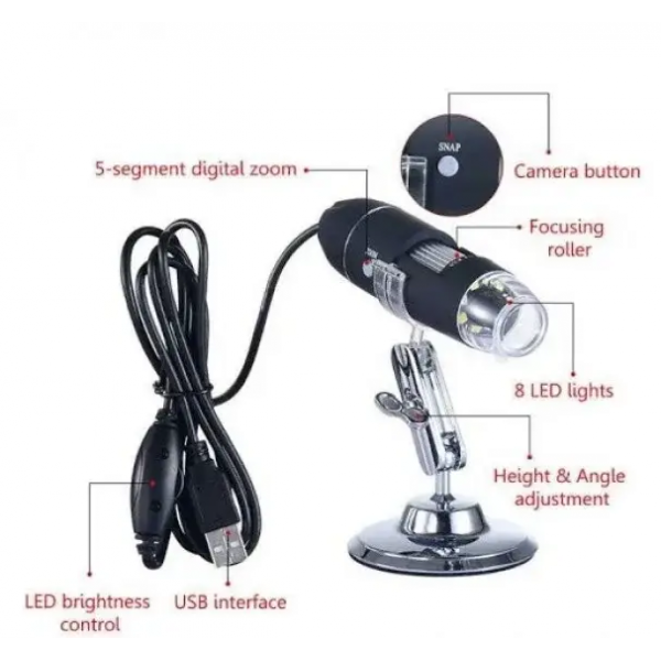Мікроскоп Цифровий USB Digital microscope 50-1000X - изображение 5