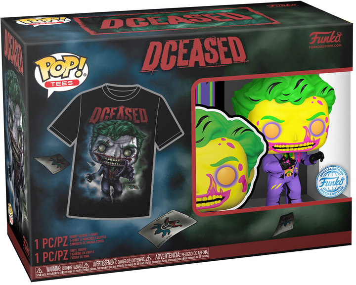 Zestaw prezentowy Funko Pop! & Tee DC Comics Joker Figurka 9 cm + Koszulka Rozmiar XL (889698745499) - obraz 1