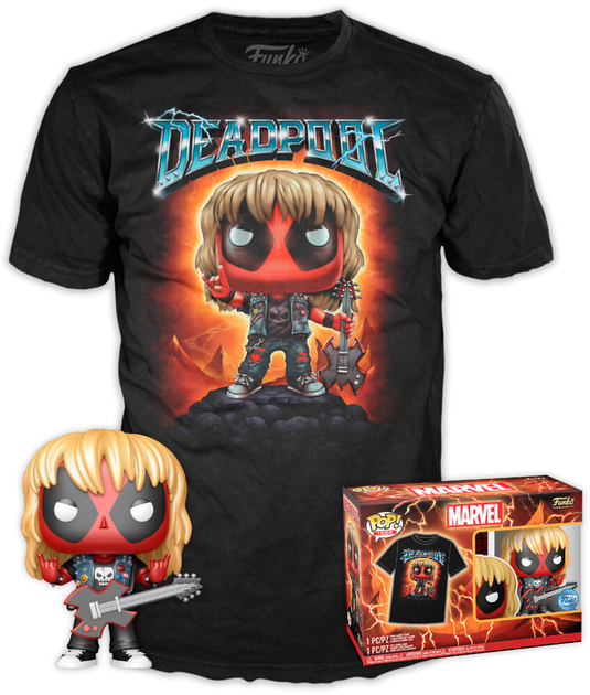 Подарунковий набір Funko Pop! & Tee Marvel Deadpool Heavy Metal Фігурка 9 см + Футболка Розмір S (889698750547) - зображення 1