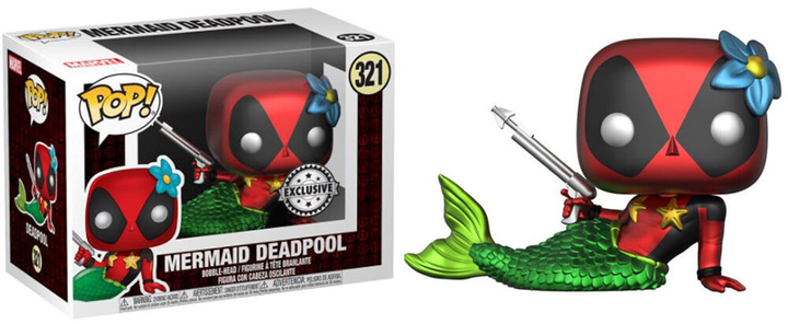 Подарунковий набір Funko Pop! & Tee Marvel Deadpool Mermaid Exclusive Фігурка 9 см + Футболка Розмір S (889698340335) - зображення 3