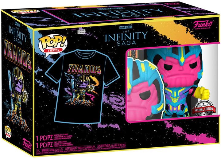 Подарунковий набір Funko Pop! & Tee Marvel Infinity Saga Thanos Exclusive Фігурка 9 см + Футболка Розмір L (889698636025) - зображення 1