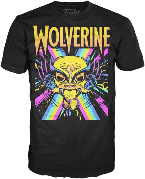 Zestaw prezentowy Funko Pop! & Tee Marvel Wolverine Black Light Figurka 9 cm + Koszulka Rozmiar XL (889698551427) - obraz 5