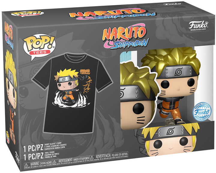 Zestaw prezentowy Funko Pop! & Tee Naruto Shippuden Exclusive Figurka 9 cm + Koszulka Rozmiar M (889698647526) - obraz 1