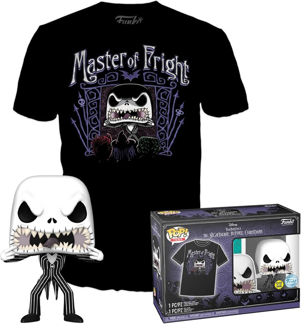 Zestaw prezentowy Funko Pop! & Tee Nightmare Before Christmas Jack Skellington Exclusive Figurka 9 cm + Koszulka Rozmiar L (889698636308) - obraz 2