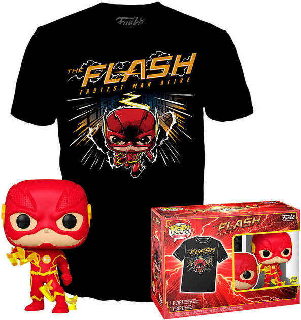 Подарунковий набір Funko Pop! & Tee DC Comics The Flash Фігурка + Футболка Розмір M (889698636438) - зображення 1