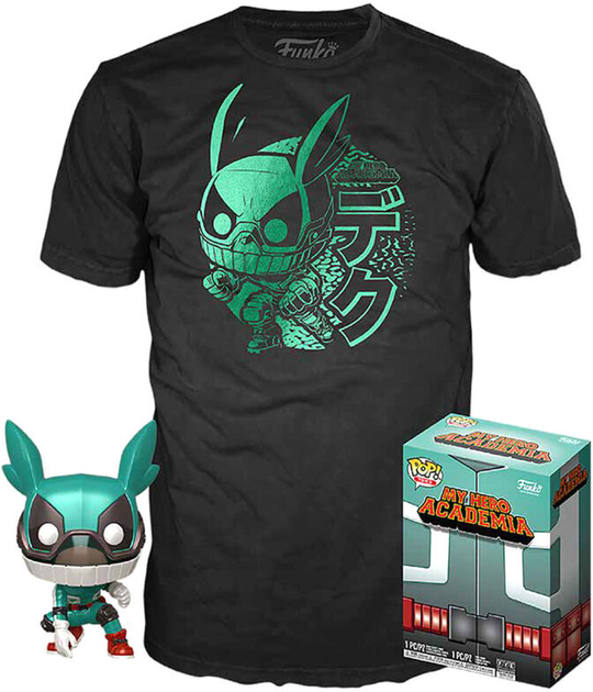 Подарунковий набір Funko Pop! & Tee My Hero Academia Deku with Helmet Exclusive Фігурка 9 см + Футболка Розмір M (889698491884) - зображення 1