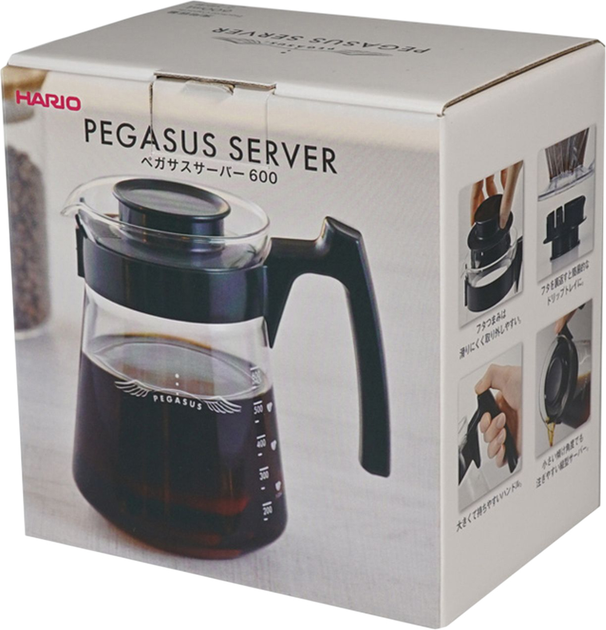 Serwer do kawy Hario Pegasus 02 szklany 600 ml (4977642022638) - obraz 2