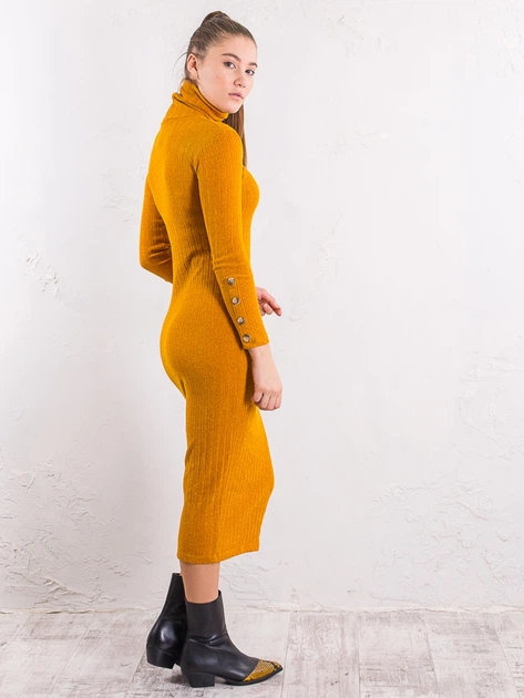Сукня BEBE PLUS 24379 L (73743L) Гірчичний - Фото 2 Сукня BEBE PLUS 24379 L (73743L) Гірчичний - зображення 2