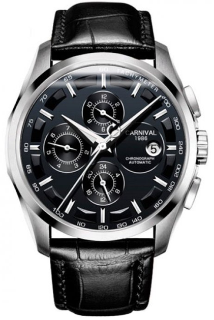 Мужские часы Carnival Genius Black Silver New - изображение 2