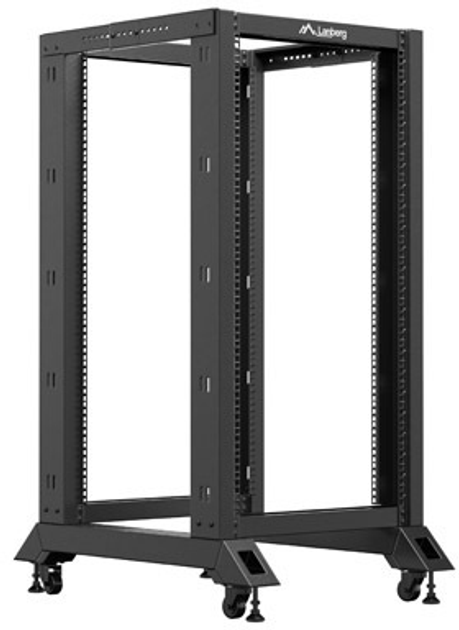 Серверна стійка Lanberg Open Rack 19" 22U 600x800 Black (OR01-6822-B) - зображення 1