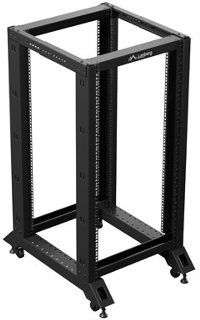 Серверна стійка Lanberg Open Rack 19" 22U 600x800 Black (OR01-6822-B) - зображення 2