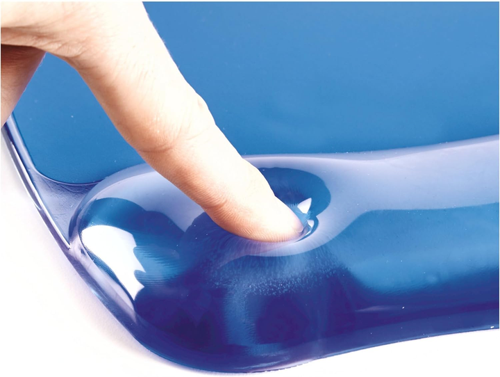 Підкладка під зап'ястя Fellowes Crystal Mouse & Wrist Pad Gel Cyan (77511911415) - зображення 4
