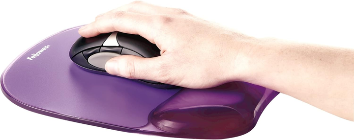 Підкладка під зап'ястя Fellowes Crystal Mouse & Wrist Pad Gel Purple (77511914416)  - зображення 4