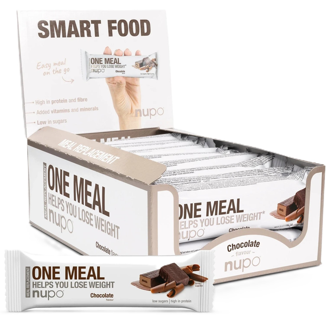 Baton Nupo One Meal Bar Chocolate 15 x 60 g (5715667800324) - obraz 1