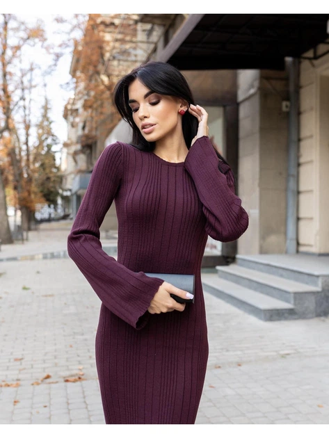Вязаное платье Brendimax Larionoff 42-46 бордовый (Brendimax _bordo) - изображение 4