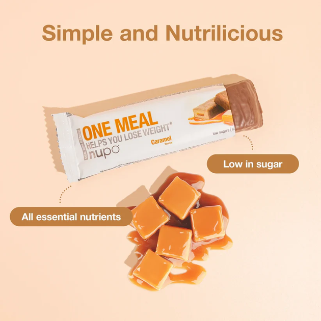 Baton Nupo One Meal Replacement Bar Caramel 15 x 60 g (5715667800225) - obraz 3