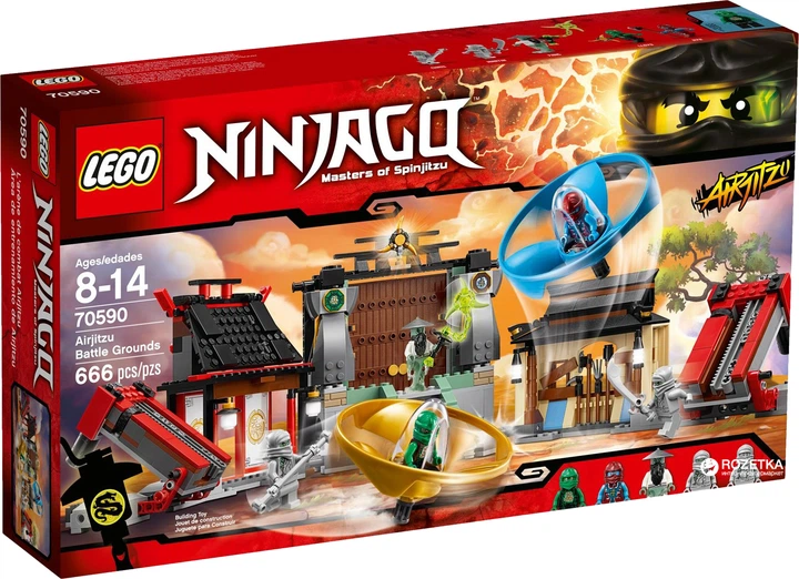 Конструктор LEGO NINJAGO Аэроджитсу: поле битвы 666 деталей (70590