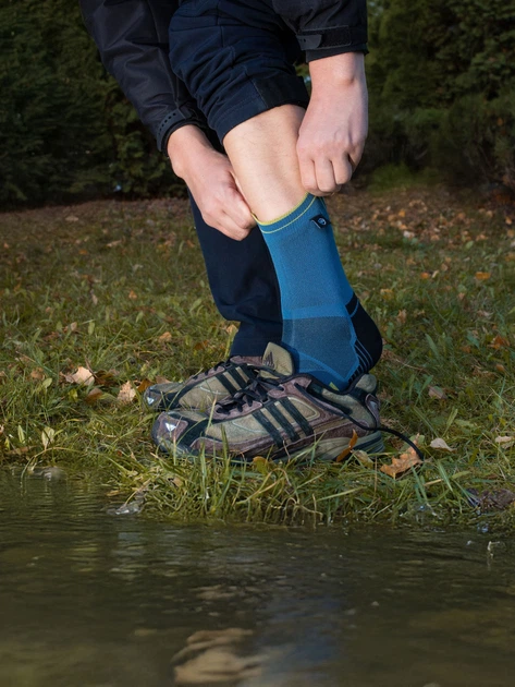 Термоноски демисезонные водонепроницаемые DexShell Running Lite 2.0 Socks DS20610MLB2.0 S Темно-голубые (6954358901783) - изображение 3