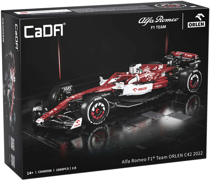 Klocki konstrukcyjne CaDa C64005W Alfa Romeo F1 Orlen 1:8 1868 szt (6948061929523) - obraz 1