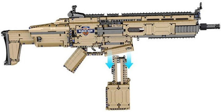 Klocki konstrukcyjne CaDa C81021W Scar Assault Rifle 17S 1406 szt (6948061925495) - obraz 7