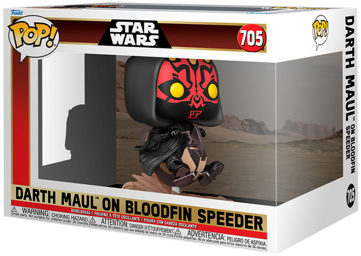 Figurka Funko Pop! Rides Deluxe Star Wars Darth Maul On Bloodfin Speeder 10 cm (889698760140) - obraz 1