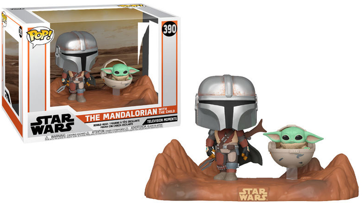 Zestaw figurek Funko Pop! Star Wars Mandalorian The Child and Mandalorian 2 szt (889698499309) - obraz 2