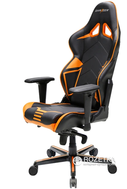 Кресло для геймеров DXRacer Racing OH/RV131/NО (чёрное/оранжевые вставки) (60115) - Фото 3 Кресло для геймеров DXRacer Racing OH/RV131/NО (чёрное/оранжевые вставки) (60115) - изображение 3