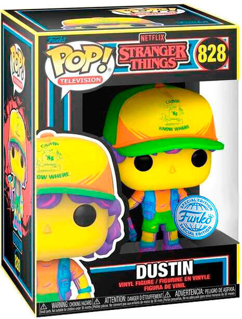 Figurka Funko Pop! Stranger Things Dustin in Beef Black Light Exclusive 9 cm (889698598187) - obraz 1