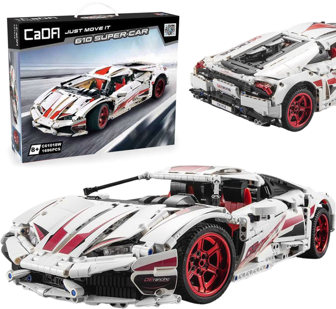 Klocki konstrukcyjne CaDa C61018W 610 Super Car 49 cm 1696 szt (6948061925204) - obraz 2