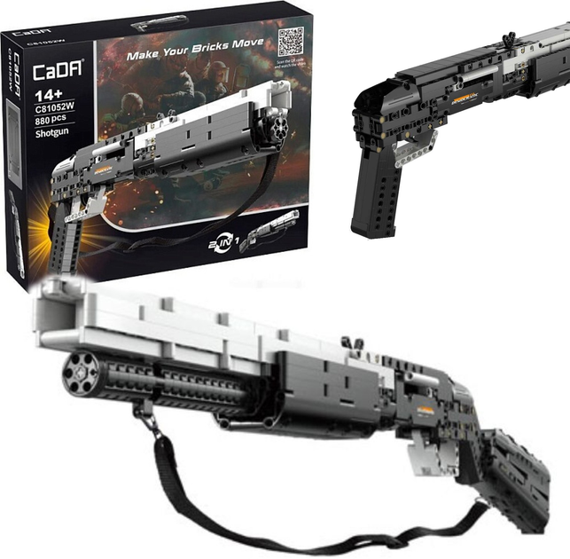 Klocki konstrukcyjne CaDa C81052W Shotgun 880 szt (6948061927437) - obraz 1