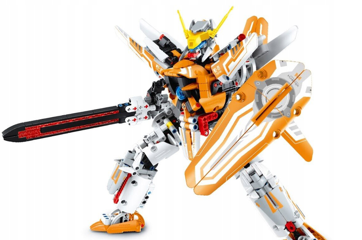 Конструктор iM.Master 6821 Mecha Warrior Жовта будівельна цегла 833 елементи (6973676041063) - зображення 3